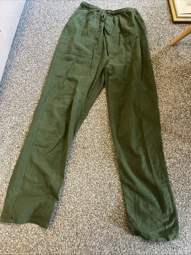 Linen green harem pants - green,