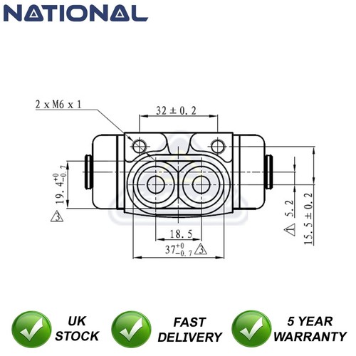 Wheel brake cylinder rear - wheel,