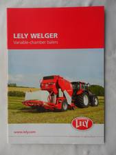 LELY WELGER Variable-Chamber Balers RPC445 Tornado. Sales Brochure. 40 Pages