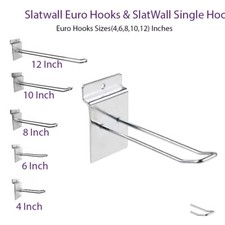 HD SLATWALL EURO HOOKS