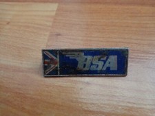 VINTAGE 70'S BSA MOTORCYCLES BLUE CREST GB FLAG BIKE MOTORBIKE ENAMEL PIN BADGE