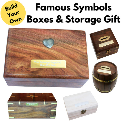 Famous symbols wooden boxes - symbols,