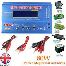Battery Charger 80W IMax B6 Lipo Li-ion LiFe NiMh Balance Charger UK Dis-charger