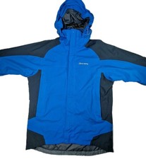 Sprayway Commanche 3 Gore-Tex Waterproof Jacket Blue Black Men's Medium Hiking 