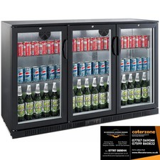 Back Bar Cooler 3 Hinged Doors