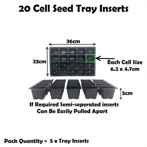 Cell tray inserts - full, size