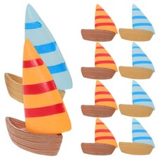  10 Pcs Small Boat Decor