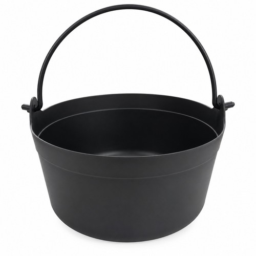 Halloween black cauldron - black,