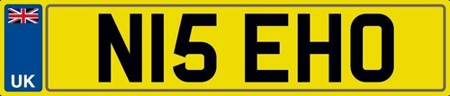 Nice initials number plate - nice, n15