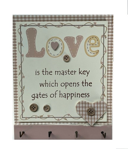 Shabby chic key holder love - chic,