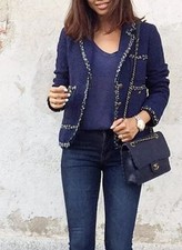 ZARA XS UK  6 8 Navy Blue