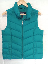 Lands' End turquoise blue down gilet/bodywarmer size M/12-14
