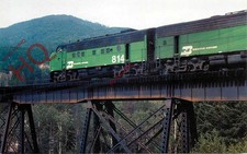 Picture Postcard::BURLINGTON NORTHERN EMD F9 NO. 814, HUNGRY HORSE BRIDGE