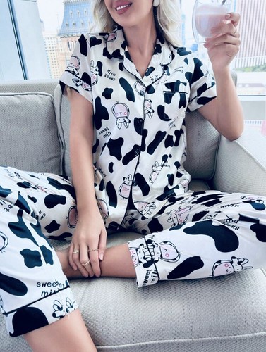 Womens 2pc cow print - womens, with