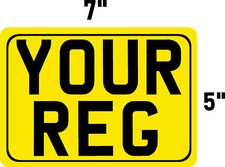 motorbike motorcycle show novelty bike number plate 7" x 5 "
