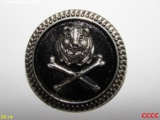 steampunk brooch badge silver hamster guinea pig crossbones pirate 
