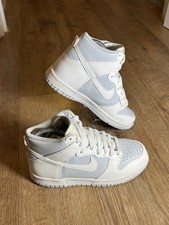 Nike Dunk Hi Trainers Summit White Pure Platinum Size 4