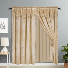 1 Set Window Curtain Satin