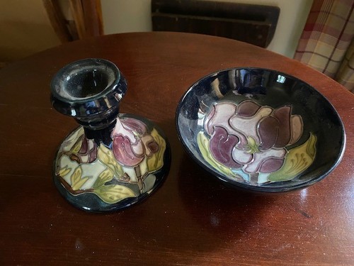 Moorcroft candlestick and