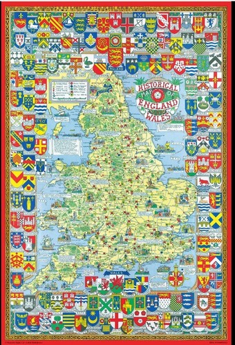 Historical map england - historical, of
