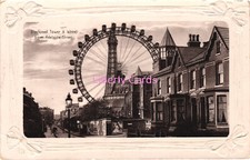 Blackpool Tower & Wheel from Adelaide Street Postcard To Warrington Cawood Selby
