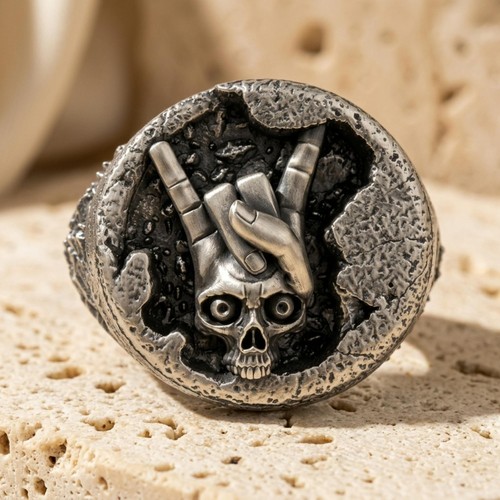Skull ring artemissilvershop - skull,
