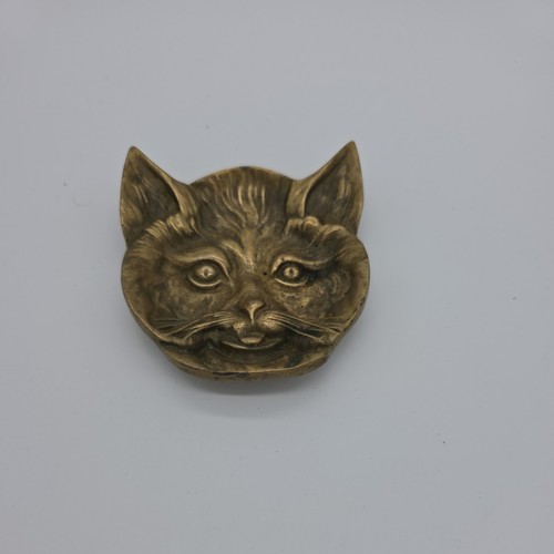Vtg cat face brass - vtg,