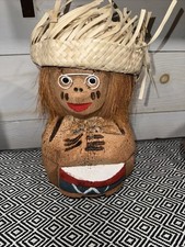 Vintage Hand Carved Coconut