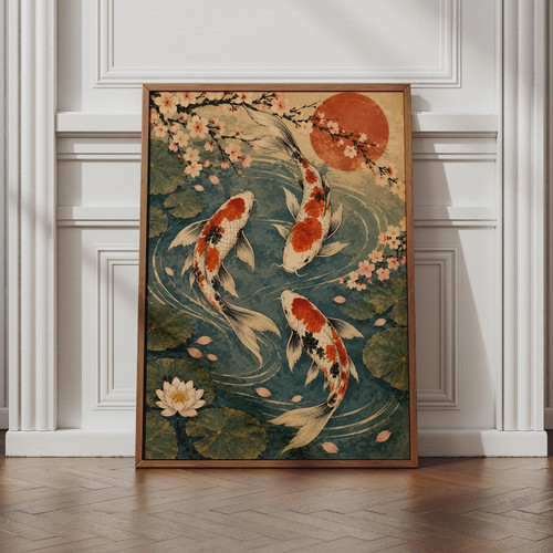 Koi fish poster - fish, poster,