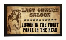 Last Chance Saloon Funny Liquor Poker Bar Runner Pub Club Cafe Cocktail Mat