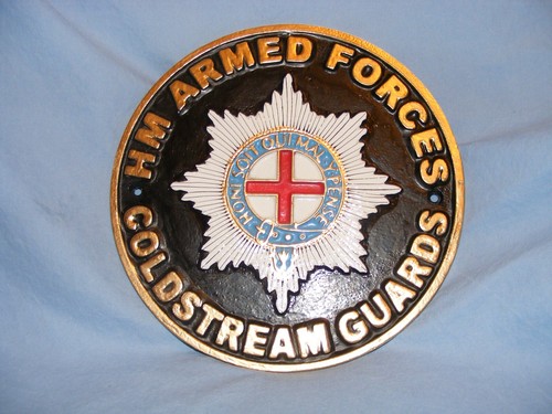 Coldstream guards plaque cast - coldstream,