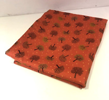 2.9 METERS Lewis & Irene THE ORCHARD TREES Burnt Orange Fabric 100% COTTON AV73