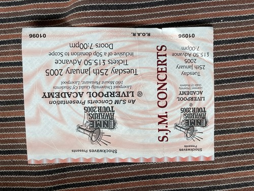 Unused gig ticket - unused, the