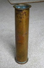 Vintage WWII Military 1942 40mm MKIV Used Brass Shell Case 'trench art'? Vase