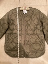 Women's Light Khaki Green Quilted/Down Style Coat/Jacket