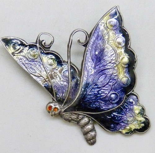 Vintage sterling silver enamel - vintage,