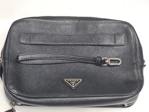 Prada black saffiano leather - prada,