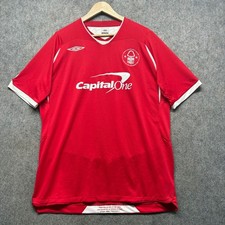 Nottingham Forest Home Football Shirt Size XL Red Umbro European Cup 2008-09
