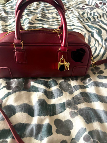 Burgundy cylinder top handle - burgundy,