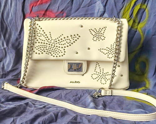 Aldo white studded butterfly - white,