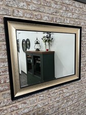 Large Black and Gold Wall Mirror overmantel hallway modern frame *various sizes*