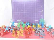 vintage colourfull plastic cowboys and indians figures