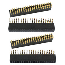 4 x 2.54mm Pitch 2x20 40 Pin Double Row Female Right Angle Header Socket Strip