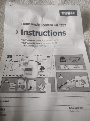 Thule 1353 fitting kit for - -,