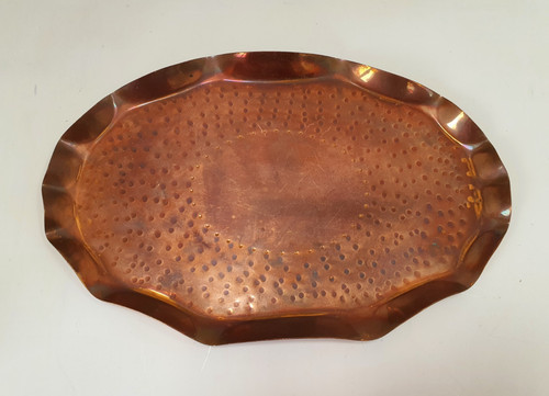 Vintage solid copper serving - solid,