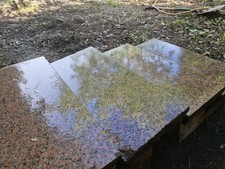 Polished maple red granite steps