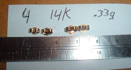 Solid 14k yellow gold - 4,