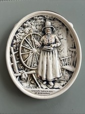 Antique 1930 Ivorex Wall Plaque Of  The Welsh Woman Of Snowdon by A Osbourne