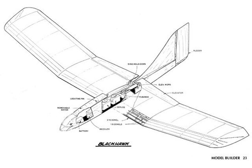 Black hawk glider - black, 60"