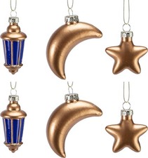 6 Pcs Glass Eid Mubarak